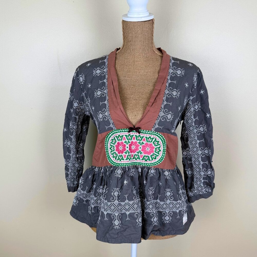Odd Molly Bohemian Cotton Blouse - Size 3 (Large)